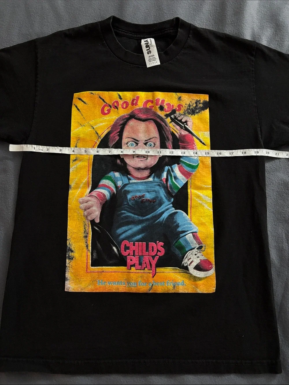 Child’s Play Chucky Graphic Tee Large Horror Movie Good Guys Doll Shirt